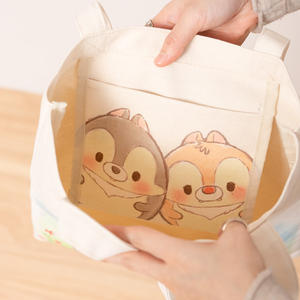 Sac fourre-tout dessin A4 personnalisé Sac d'épicerie pliable personnalisé pour femmes Sac fourre-tout dessin animé - Product Image 4