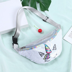 Marsupio da donna con paillettes <span class=keywords><strong>unicorno</strong></span> personalizzato grazioso marsupio a sirena con chiusura a cerniera antifurto per ragazze e bambini - Product Image 3