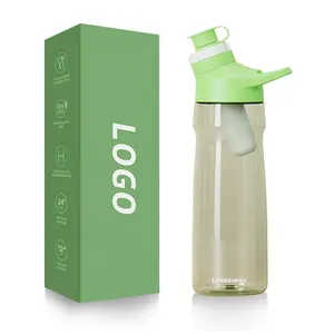 Bouteille d'eau en plastique sans BPA de 24oz avec cartouches d'arômes