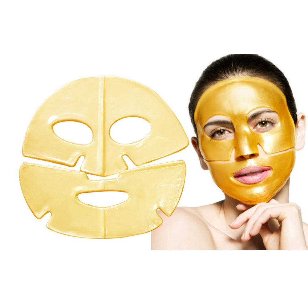 Оптовая продажа, корейский коллаген с гиалуроновой кислотой, 24 золотые косметические маски для лица