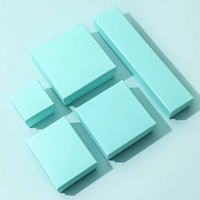 Boîtes cadeaux rigides recyclables multicolores pour bijoux, avec doublure en éponge, 3 tailles, petit emballage en papier rigide pour bagues, boucles d'oreilles, colliers