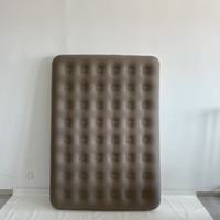 Matelas Gonflable Portable Simple avec Couche Supérieure Floquée, Lit d'Appoint de Camping de Haute Qualité pour Chambre et Hôtel
