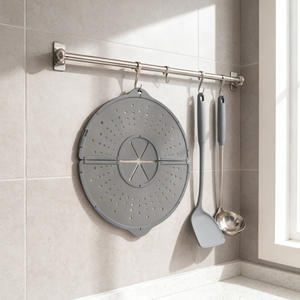 <span class=keywords><strong>Tapa</strong></span> de silicona plegable anti-derrame, protector contra <span class=keywords><strong>salpicaduras</strong></span> de aceite, <span class=keywords><strong>tapa</strong></span> de silicona a prueba de <span class=keywords><strong>salpicaduras</strong></span> para ollas, deflector de aceite para sartenes de hasta 12 pulgadas - Product Image 6