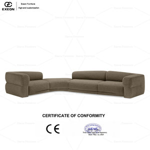 Mobili di Lusso Classici Italiani per <span class=keywords><strong>Soggiorno</strong></span> - Set di Divani Curvi in Tessuto Creativi per Villa - Divano Componibile di Design - Product Image 4