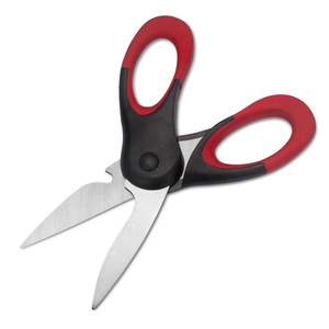 <b>Kitchen</b> <b>Scissors</b> Stainless Steel Sharp Straight Head For Home Use Black And Red Color - Product Image 3