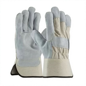 Guantes de Trabajo de Cuero Texturizados, Guantes de Seguridad de Uso General, Puño Reforzado, Resistentes al Calor, Palma Sencilla - Product Image 1