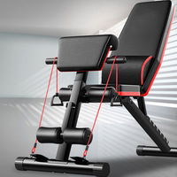 Hot multi-fonction pliable maison oiseau banc fitness chaise dorsale planche fitness équipement stockage réglable haltère banc