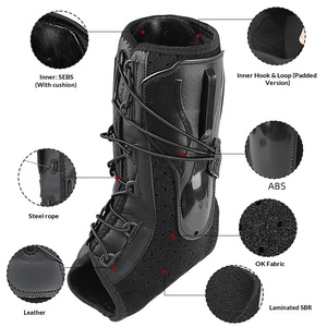 Ayarlanabilir Bağcıklı Sıkıştırmalı Destekli, Çift Taraflı Plakalı, Nefes Alabilen, İnversiyon Önleyici Koruma Sağlayan Ayak Bileği Bandajı - Product Image 2