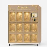 Kiosque automatique Yunyin 24h/24 pour la vente de fleurs fraîches avec refroidissement par compresseur et Wi-Fi pour centres commerciaux, hôtels, mariages, boutiques et marchés.