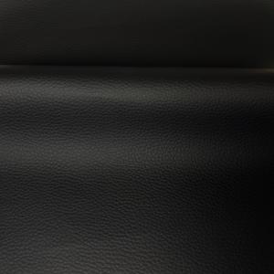 <span class=keywords><strong>Cuir</strong></span> synthétique en polyuréthane noir à texture litchi de 0,6 mm, vente en gros d'usine de tricotage ordinaire, pour meubles de bureau, sac - Product Image 1