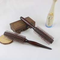 Nouveaux styles de brosses à cheveux en céramique nano, poils de sanglier et nylon, avec corps thermique, pour coiffage, séchage et bouclage en salon, confortables, 3 tailles