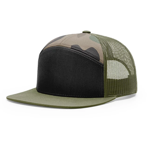 หมวกสแนปแบคแบน7แผงโครงสร้างปรับแต่งได้หมวกผ้าฝ้าย100% หมวกทรักเกอร์แฟชั่นลายดอกไม้ - Product Image 3