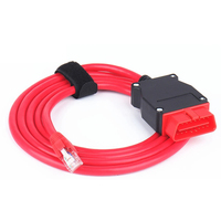 Gerawell Nuevo Cable de Interfaz ENET Crystal Head con Cepillo Oculto OBD para Conector de Diagnóstico de Red de Coche Impermeable de 5-12V