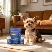Poudre de supplément électrolytique naturel apaisant, soin anti-stress et hydratant pour chiots, chatons et animaux adultes