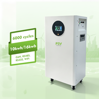 Batterie solaire domestique haute puissance 48V 32kWh au phosphate de fer et de lithium, type split, empilable, murale, avec écran tactile LCD