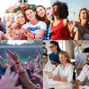 Bracelets promotionnels personnalisés avec logo d'usine, fermoirs holographiques pour festivals, bracelets colorés à boucle - Product Image 6