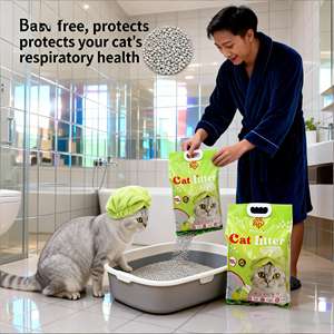 Vente directe du fabricant DongnaiPETS, litière pour chat de haute qualité, écologique, absorbante, anti-odeurs, à agglomération rapide, 99% - Product Image 1