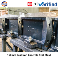 Molde de Prueba de Hormigón de Hierro Fundido de Alta Resistencia de 150 mm con Pernos de Fijación, Molde para Pruebas de Resistencia del Cemento para Ingeniería Civil