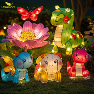 Noel dekorasyon açık 3D fener dekoratif Led aydınlatma festivali fener görüntüler - Product Image 5