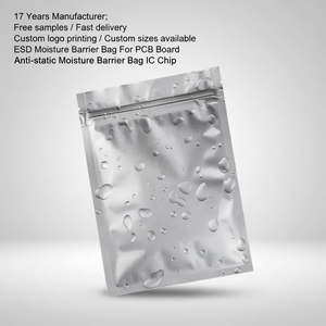 Bolsa Antiestática de Plástico Metalizado Impreso con Cierre Zip para Embalaje, Barrera contra la Humedad <span class=keywords><strong>al</strong></span> Vacío, Protección de Chips IC y Almacenamiento de PCB - Product Image 2
