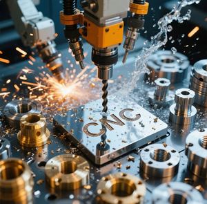 CNC 5 axes haute précision pour l'usinage, le fraisage, le perçage, le tournage, le brochage de l'acier inoxydable, du laiton, de l'aluminium, du cuivre, mécanique - Product Image 1
