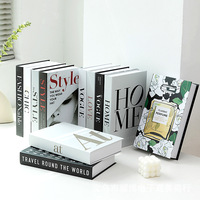 Livres décoratifs modernes en papier simulé avec corde verticale, ornements de bureau pour la maison, accessoires de photographie pour anniversaires
