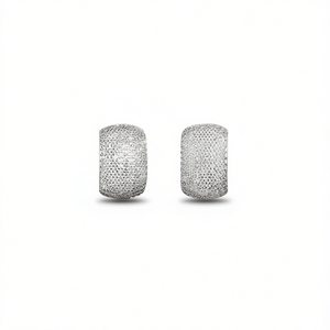 Boucles d'oreilles minimalistes en argent et or blanc, bijoux unisexes pour tous les jours, boucles d'oreilles fines - Product Image 1