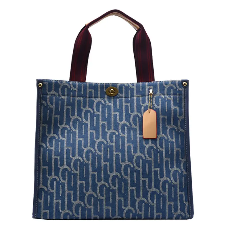 High Quality Ladies Canvas Tote Bag Denim Blue Designer Handbags Famous Brands Women Crossbody Handbags