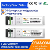 YTOP0TO OEM/ODM 25GBASE SFP28 LR SM 80Km Single Fiber FTTH Optical Transceiver Module TX1270/RX1330nm MSA Compliant for Clusters