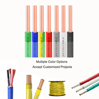 Fil de cuivre souple monoconducteur Cu THN/THW/THHN en PVC, 1-22 AWG, 600V, pour installations domestiques