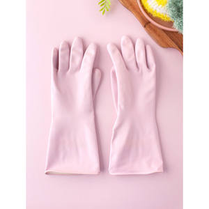 Guantes de goma rosas grandes de color Mami Hand 2 pares para uso doméstico - Product Image 1