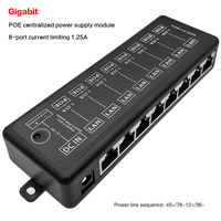 Factory 8 Port Gigabit 1.25A PoE Inyector Adaptador pasivo POE Power Over Supply Module PoE Patch Panel para cámara IP