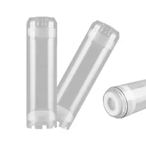 transparent empty cartridges in 2.5 x 10 for for a standard 10'' filter housing.