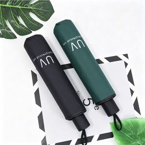 Parapluie promotionnel personnalisé en gros avec logo, pliable en 3 sections, automatique, résistant à la pluie, au vent et aux UV - Product Image 1