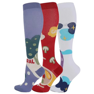 הסיטונאי אישית לוגו אימון ברך גרביים גבוהים אופניים ארוכים עבור ריצה 20-30 mmmhg אחות גרביים דחיסה גרביים - Product Image 5