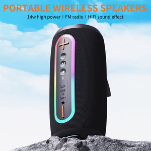 2025新型便携式无线蓝牙扬声器，带RGB发光二极管灯14w高清强大声音TWS配对，适合户外家庭度假Gfit - Product Image 4