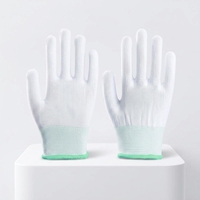 Guantes de Trabajo Antiestáticos con Recubrimiento de PU, Guantes de Seguridad ESD para Ensamblaje Electrónico, para Cuartos Limpios, Industria de PCB y Semiconductores, Herramienta de Seguridad