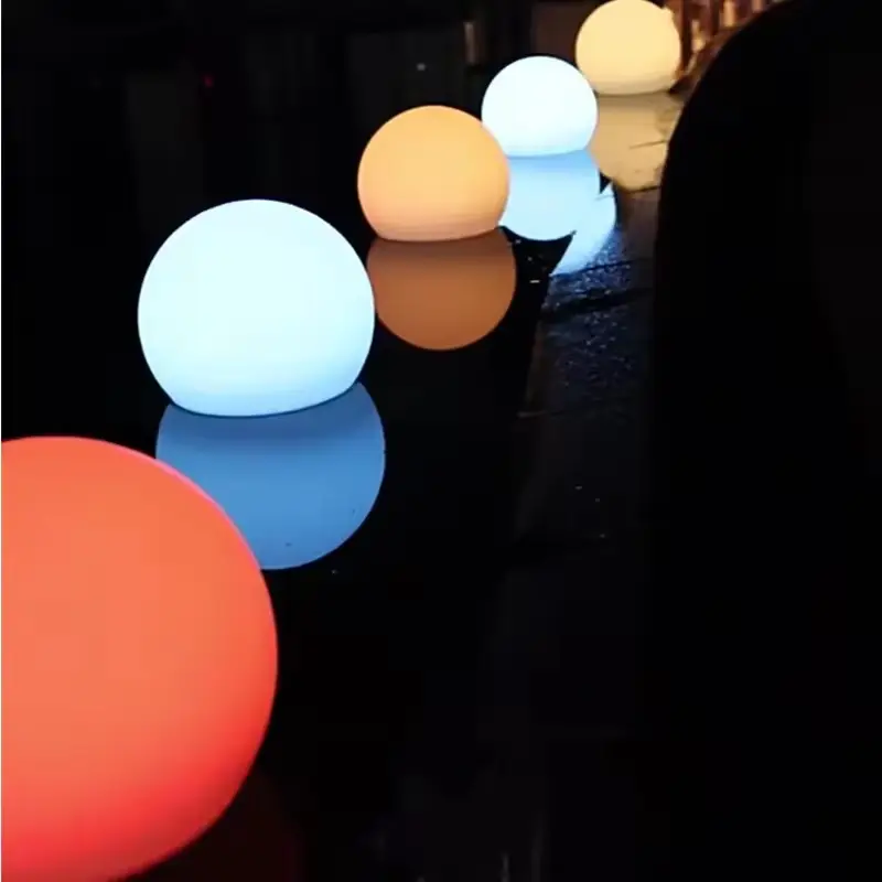 Outdoor DC24V 5V color change garden sphere RGB IP65 Waterproof Pool Floating Solar LED Ball Light