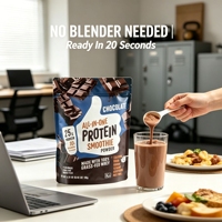 Poudre de protéines végétalienne tout-en-un pour smoothie - Smoothie 100% protéines de lactosérum de bovins nourris à l'herbe avec collagène - Sans gluten et sans sucre ajouté