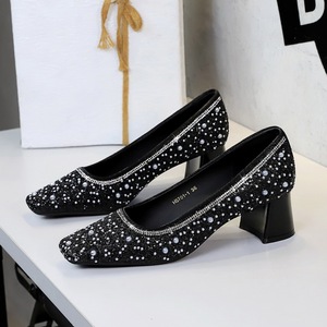 Chaussures pour femmes 2025 – Nouveaux talons élégants à bout carré, ornés de paillettes et de strass, pour un look raffiné - Product Image 4