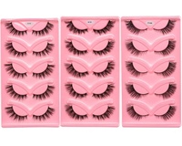 Vente en gros de cils naturels moelleux en faux vison vaporeux en œil de renard et yeux de chat avec extension de cils Look 3D fibre synthétique naturelle longue