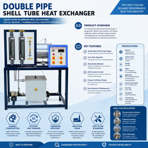 Intercambiador de Calor de Tubo Doble |   Enfriador de Flujo Cruzado de Aluminio para Aceite, Medios Industriales y la Industria Farmacéutica - Product Image 4