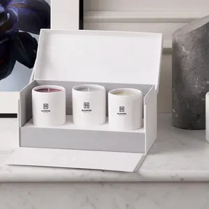 Huaming Hoge Level Keramische Pot Etherische Olie Kleur Aromatherapie Kaarsen Handgemaakte Luxe Private Label Geurkaarsen Geschenken Set