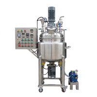Cuve d'émulsification verticale en acier inoxydable sanitaire, cuve de mélange nettoyable CIP pour la transformation des liquides alimentaires et des boissons