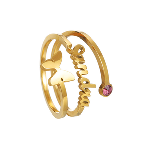 Кольцо из нержавеющей стали с надписью на английском языке - Product Image 5