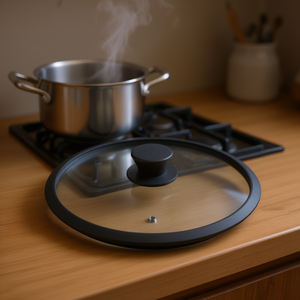 Glass Lid Sapphire Silicone Rim 16cm For <b>Soup</b> Stock <b>Pots</b> - Product Image 3