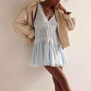 Nouvelle Robe d'été 2025 à Col en V, Mini Robe en Coton, Robe Casual à Bretelles pour Femmes - Product Image 2