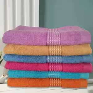 wholesale custom cotton towels hotel bathroom plain woven 100% cotton shower towel bath