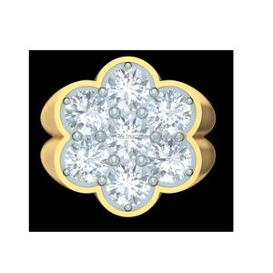 925 Sterling <b>Silver</b> Cuban and Hip Hop Style Lab Grown Diamond <b>Ring</b> Cluster Round Cut IGI Certified Wedding <b>for</b> Women and <b>Men</b> - Product Image 1