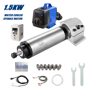 Zhong Hua Jiang 1.5KW ER11 65mm 110V/220V Kit de Motor de Husillo CNC Refrigerado por Agua con Rodamiento, Máx. 24000 RPM, para Router, Grabado y Perforación, Nuevo - Product Image 1